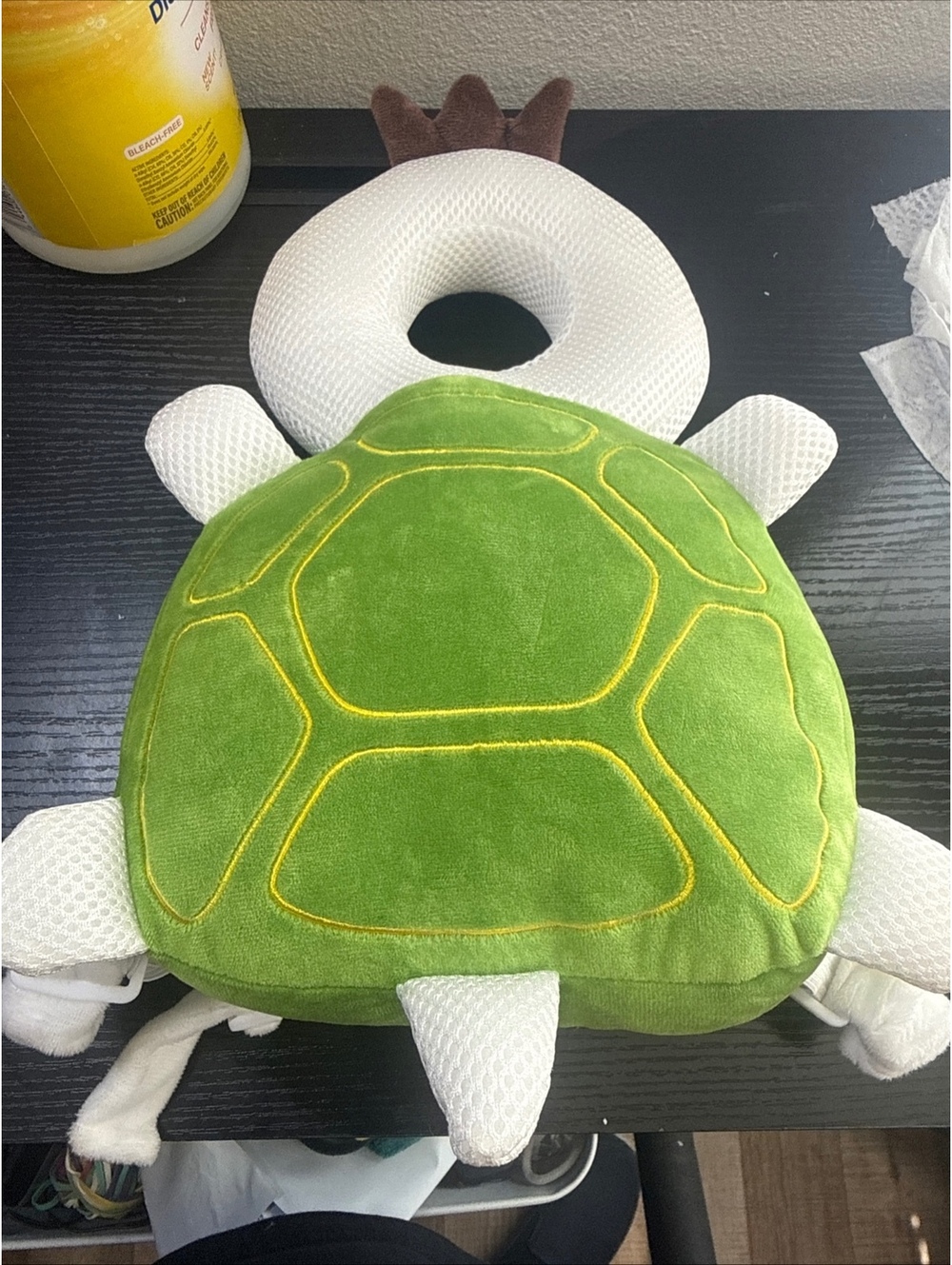 Baby Turtle Shaped Plush Backpack with Safety Ring